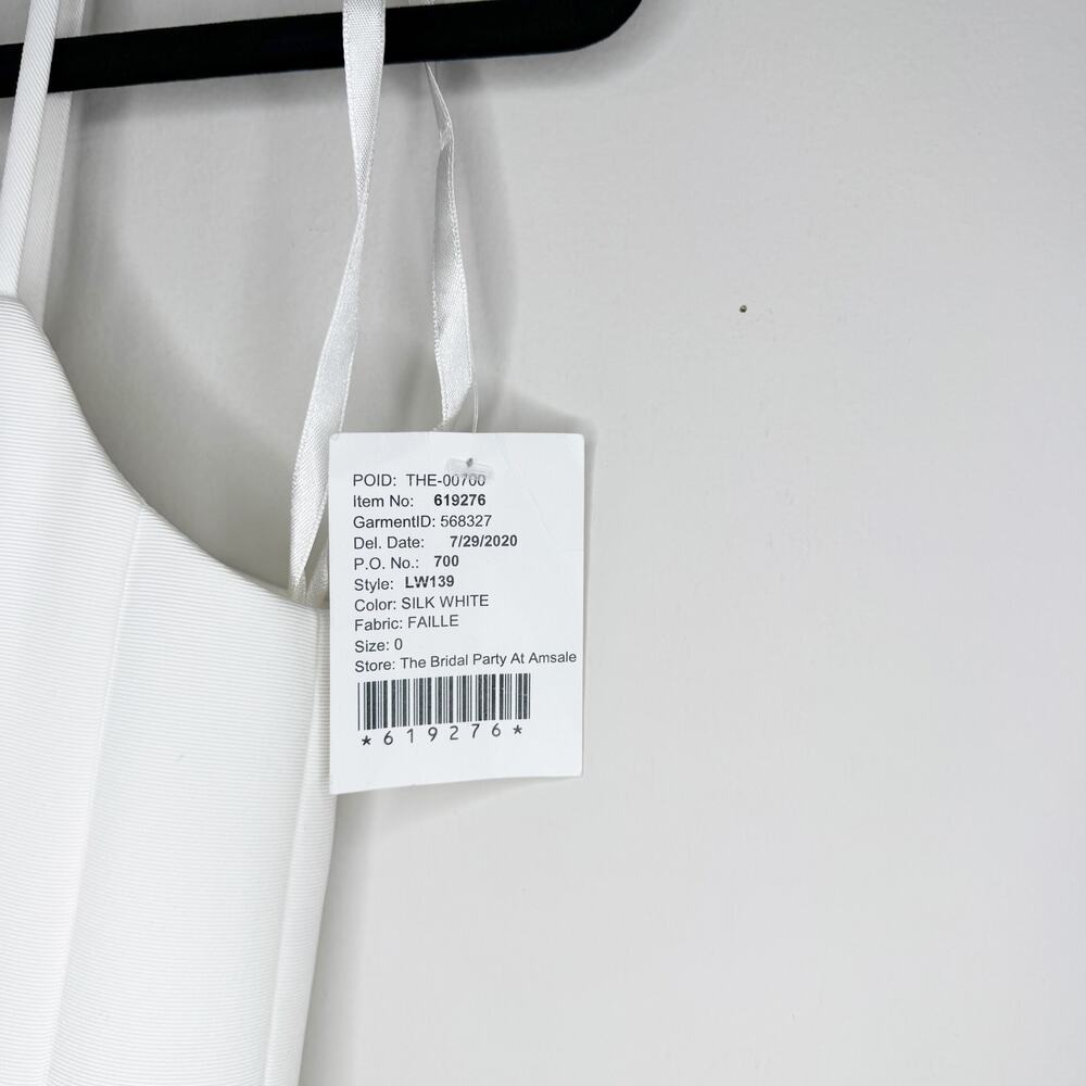 Amsale BHLDN Bridal Faille Galande Bow Midi Dress LW139 - Picture 6 of 8